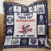 Skateboarding Skull Quilt Bt13_0308  Quilt